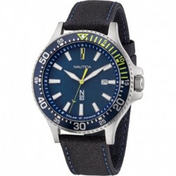 N83 Men's N83 Cocoa Beach Blue Recycled Cotton Canvas Strap Watch (Model: NAPCBF202)