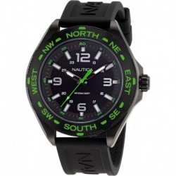 Men's NAPCWS303 Clearwater Beach Black Silicone Strap Watch