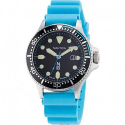 N83 Men's NAPCBS305 Cocoa Beach Light Blue Wheat PU Fiber Strap Watch