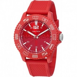 Men's NAPWVF305 Wavemakers Red Wheat PU Fiber Strap Watch