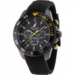 Men's NAPNOS302 One Black Silicone Strap Watch