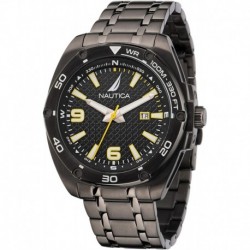 Men's Tin Can Bay IP Black Stainless Steel Bracelet Watch (Model: NAPTCF204)