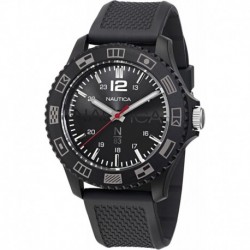 Men's NAPWVF303 Wavemakers Black Wheat PU Fiber Strap Watch