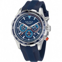 Men's NAPNSF303 NST Chrono Blue Silicone Strap Watch