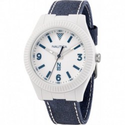 N83 Men's N83 Mercury Bay Blue Recycled Cotton Canvas Watch (Model: NAPMBF203)