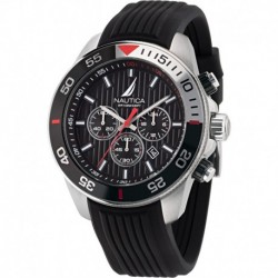 Men's NAPNOS301 One Black Silicone Strap Watch