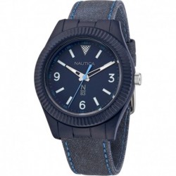 N83 Men's N83 Mercury Bay Blue Recycled Cotton Canvas Watch (Model: NAPMBF204)