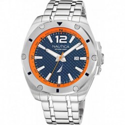 Men's NAPTCS220 Tin Can Bay Grey/Blue & Orange/SST Bracelet Watch