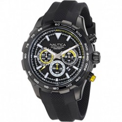 Men's NAPNSF306 NST Chrono Black Silicone Strap Watch