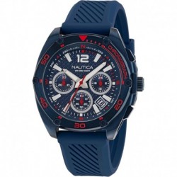 Men's NAPTCS303 Tin Can Bay Blue Silicone Strap Watch