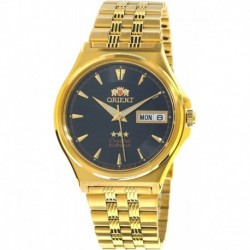 TriStar Mens Classical Automatic Black Dial Gold Watch AB02001B (FAB02001B)