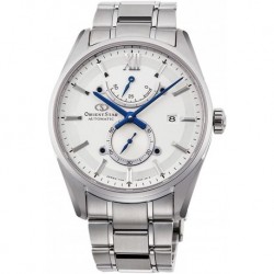 Star Men Classic Automatic White Dial Sapphire Glass Watch RE-HK0001S, Silver