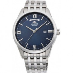 Mechanical Contemporary Day-Date Sunray Blue Dial Steel Watch RA-AX0004L