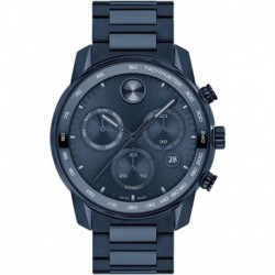 Men's Bold Verso Blue Ion-Plated Stainless Steel Case and Bracelet with Tachymeter Scale Swiss Quart