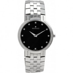 Men's 605585 Faceto Diamond Accented Stainless-Steel Watch