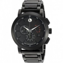 Men's 0607001 Analog Display Swiss Quartz Black Watch