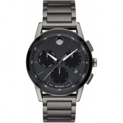 Men's Museum Sport Chronograph Watch with a Printed Index Dial, Grey/Black (0607291)