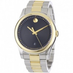 Men's 0606483 Movado Sportivo Two-Tone Black Museum Dial Bracelet Watch