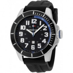 Men's 1791072 Black Silicone Analog Quartz Watch