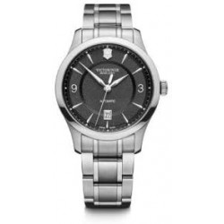 Alliance Mechanical Watch with Black Dial and Silver Stainless Steel Bracelet