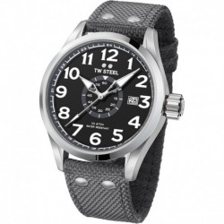 Volante Mens 48mm Quartz Watch with Dark Grey Textile Strap