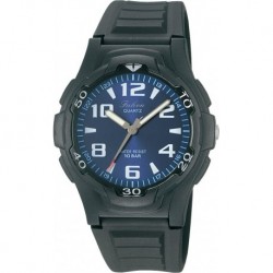 Q&Q VP84J850 Men's Watch, Analog, Waterproof, Urethane Strap, Blue, Black/Blue, Watch