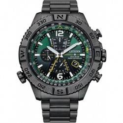 Men's Eco-Drive Promaster Navihawk A-T Chronograph Stainless Steel Bracelet Watch | 44mm | AT8227-56