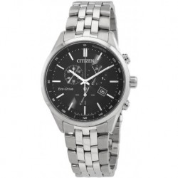 Eco-Drive Chronograph Black Dial Men's Watch AT2140-55E