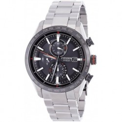 Attesa Perpetual Chronograph Quartz Black Dial Men's Watch AT8189-61E