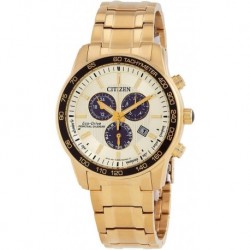 Brycen Eco-Drive Chronograph Gold Dial Men's Watch BL5512-59P