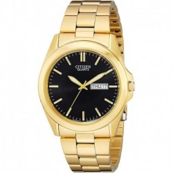 Quartz Black Dial Yellow Gold-Tone Men's Watch BF0582-51F