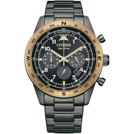 Chronograph Eco-Drive Black Dial Men's Watch CA4556-89E