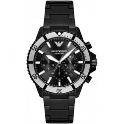 Black Steel Chronograph Men's Watch