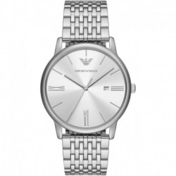 Men's Three-Hand Date Silver Stainless Steel Bracelet Watch (Model: AR11599)