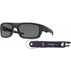 Drop Point OO9367 Rectangle Sunglasses for Men + BUNDLE Leash +Designer iWear Care Kit