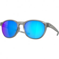 Men's OO9126F Reedmace Low Bridge Fit Round Sunglasses, Matte Grey Ink/Prizm Sapphire, 54 mm