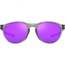 Men's OO9126F Reedmace Low Bridge Fit Round Sunglasses, Grey Ink/Prizm Violet, 54 mm