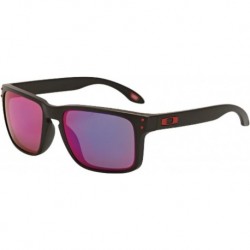 Holbrook Sunglasses Matte Black with Positive Red Iridium Lens 57mm OO9102-3655