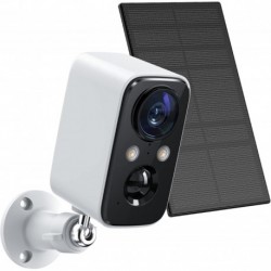 FOAOOD Solar Panel Security Cameras Wireless Outdoor - Battery Powered Cameras for Home Security WiF