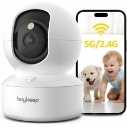 2K Pet Camera Dog Camera with Phone App 5G/2.4GHz WiFi Cameras Indoor Security Camera for Baby, 360°