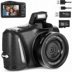 Digital Cameras for Photography with 32GB SD Card ，Vlogging Camera for YouTube 4K 48MP，,DSLR Camera