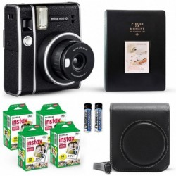 Fujifilm Instax Mini 40 Instant Camera Vintage Black. + Value Pack (40 Sheets) Shutter Accessories B