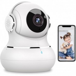 litokam Security Camera Indoor 2K, 360 Pan/Tilt Cameras for Home Security for Pets/Dog with Phone Ap