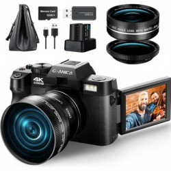 Digital Cameras for Photography, 48MP&4K Video/Vlogging Camera for YouTube with WiFi, 60FPS Autofocu