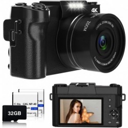 Digital Camera for Photography 4K 56MP Vlogging Camera for YouTube with 16X Digital Zoom, 2 Recharge