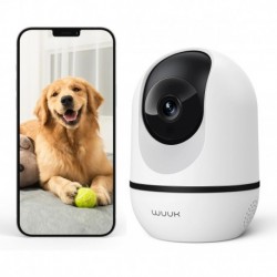 WUUK 4MP Indoor Security Camera, Pan Tilt Cam for Baby Monitor, Wi-Fi Home Security Pet Camera for D