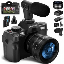 Mo Digital Cameras for Photography & 4K Video, 48 MP Vlogging Camera for YouTube with 180° Flip Scre