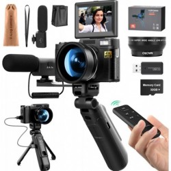 4k Digital Cameras for Photography, 48MP Video/Vlogging Camera for YouTube, Vlogger Kit, Content Cre