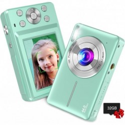 Digital Camera,Kids Camera with 32GB Card,Nsoela FHD 1080P 44MP Compact Vlogging Camera,Point and Sh