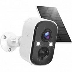 2K Security Cameras Wireless Outdoor, Solar Outdoor Camera Wireless w/PIR Human Detection, Dual-Spot